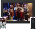 10,1-tolline WiFi digitaalne pildiraam, 64 GB m&auml;lu, 1280 x 800 IPS puuteekraaniga elektrooniline pildiraam, auto p&ouml;&ouml;ratav, seinale/tahvlile paigaldatav, pildiraam fotode ja videote jagamiseks