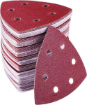 ERVDKXCOI Schleifpapier Haken und Schleife Dreieck Schleifpa 10 St&uuml;ck Schleifbl&auml;tter 90 x 90 mm, 6 L&ouml;cher, Dreieck-Schleifpapier, Aluminiumoxid, Klett-Schleifscheibe for Holzschleifk&ouml;rnung(400 Grit)