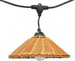 wonderlamp - Purna 8W LED p&auml;ikesevalgustus 10 LED-iga, rotangist varju ja kaugjuhtimispuldiga, E27