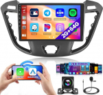 Hikity 2G 64G Android 15 autoraadio Ford Transit Custom 2013-2017 traadita Carplay Android autole, 9-tolline puuteekraaniga autoraadio GPS-navigatsiooniga Bluetooth WiFi RDS FM MIC tagurduskaameraga