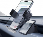 Mobiiltelefonihoidja Tesla Model Y 2025-2026 ja Model 3 2024-2026 jaoks, 360&deg; p&ouml;&ouml;rlev ventilatsioonipesa, mobiiltelefonihoidja, &uuml;he nupu vabastamine iPhone'ile, Samsungile, Android mobiiltelefonidele ja