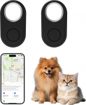 Air Tag Tracker, Bluetoothi eseme otsija, &uuml;hildub Apple Find My App (ainult iOS), IP67 veekindel, Air Tracker v&otilde;tmete, pagasi, rahakottide, koera, kassi jaoks, lihtne leida (must).