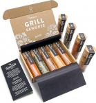TIMBER TASTE&reg; Barbecue Spice Gift Set - 5 aromaatset BBQ-v&uuml;rtsi ja -rubi Saksamaalt kvaliteetses kinkekarbis Lihav&otilde;ttep&uuml;hade kingitused naistele Lihav&otilde;ttep&uuml;hade kingitused t&auml;iskasvanutele Spice Box