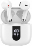 VEN-DENS Bluetooth 5.4 juhtmevabad k&otilde;rvaklapid LED aku n&auml;idikuga, C-t&uuml;&uuml;pi kiirlaadimine, selge heli, pikk aku kasutusiga TWS k&otilde;rvaklapid - (VD-BT053) (valge)