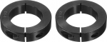 sourcing map 4 Pieces Single Split Shank Collar, 1-1/2" Bore, One Piece Tension Collar, 2-1/2" OD, 0.55" Thickness, Black Oxide Lock Collar Clamp with Adjusting Screws (1045 Steel)