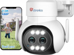 ctronics 2.5K 4MP Outdoor Surveillance Camera WiFi with Dual Lens, 6X Hybrid Zoom with 2.4/5GHz WiFi PTZ IP Camera Outdoor, Person/Motion Detection, Car Tracking, Colour Night Vision, Alarm, IP66