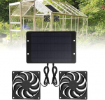 TGKYK p&auml;ikeseventilaator 12 V 10 W, 2 p&auml;ikeseventilaatori pakett, IP65 veekindel ventilaator, p&auml;ikeseventilaator, p&auml;ikeseventilaator kasvuhoone, kuur, lemmikloomade maja, kanala, kuuride ventilatsiooni jaoks