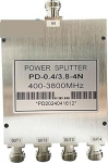 Mikrostripi v&otilde;imsusjaotur PD-0.4/3.8-4N 400-3800 MHz Leistungsteiler 4-Wege-Mikrostreifen-Leistungsteiler-Kombinator mit N-Typ-Anschluss