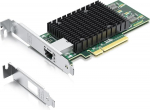 HiFiber 10G Ethernet v&otilde;rgukaart, RJ45 NIC, 10GbE CNA, funktsionaalselt &uuml;hilduv X540-T1, Intel X540-BT1 kontrolleriga, toetab Windows Server/Linux/VMware (ei toeta MAC-i)