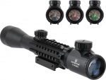 FOCUHUNTER Airsoft Rifle Scope 3-9 x 40 mm taktikaline snaiper Rifle Scope valgustatud punane / roheline retikli koos integreeritud 11/20 mm Picatinny paigaldusraudtee &otilde;hup&uuml;ssiga jahilaskmiseks