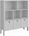 VitaliSpa Ajaton lasteriiul, valge, 103,6 x 113,4 cm, m&auml;nguasjade ja raamatute hoidmiseks