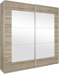 Rauch Alegro AP416.5112 l&uuml;kandustega riidekapp 2 ust 226 x 210 x 62 cm Peegel ees / korpus: Sanremo Oak Light