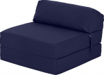 Ready Steady Bed Mugav Z-Fold Folding Chair | Kerge futon diivan | Pehme veekindel kate | Ergonoomiliselt disainitud Z Bed kokkupandav madrats (merev&auml;e sinine)