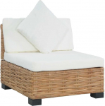 vidaXL diivan ilma k&auml;etugedeta ja padjaga Natural Rattan
