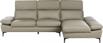 Beliani Farila Retro nurgadiivan koos Chaise Longue'ga Beežist Taupe ehedast nahast vasakpoolne L-kujuline diivan