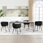 Sametist s&ouml;&ouml;gitoa toolid, 4 tooli komplekt koos k&auml;etugedega s&otilde;lme v&auml;limusega, k&ouml;&ouml;gitoolid k&auml;sitsi kootud seljatoega, garderoobitool k&ouml;&ouml;ki, elutuppa, kontorisse, must