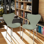 PIPIPOXER 2 s&ouml;&ouml;gitoa tooli, k&ouml;&ouml;gitooli, elutoa toolid pol&uuml;prop&uuml;leenist seljatoega ja elektriplaatjalgadega, polsterdatud tool, roheline, 45,5 x 40 x 82,5 cm.