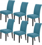 Howhic Stretch Chair Covers for Dining Room Set of 6 eemaldatav Washable Dining Room Chair Covers Dining Room Chair Protective Covers Seat Protector Great Decoration for Home and Banquet (Dust Blue, Pack of 6)