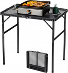 FUNYKICH kokkupandav BBQ laud, 80 x 55 cm, telkimislaud 3 reguleeritava k&otilde;rgusega (24,5/47,7/71 cm), alumiiniumist kokkupandav laud metallv&otilde;rguga, kerge ja stabiilne, multifunktsionaalne laud grillimiseks.