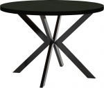 ENDO &Uuml;mmargune pikendatav s&ouml;&ouml;gilaud metallist jalgadega, Loft stiilis, t&ouml;&ouml;stuslik, l&auml;bim&otilde;&otilde;duvariandid: 90 kuni 220 cm (must/must, 100/200)