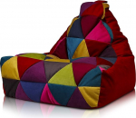 Ecopuf Keiko S Patchwork mikrokiududest pehmest papukott koos kandek&auml;epidemega 75 x 70 cm