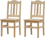 k koma Solid Pine Wooden Chairs Set of 2 - Dining Room / Catering - New - Solid Wood Chairs - Painted Pine