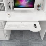 Ergonomische Tastaturablage unter dem Schreibtisch, wei&szlig;, 70 cm, Computertastatur und Maus, platzsparend, unter dem Schreibtisch, Tastaturhalter f&uuml;r Heimb&uuml;ro