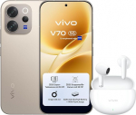 Vivo V70 5G nutitelefoni pakett, 8G + 256GB, 5400mAh aku, hall + Buds Air3, Bluetooth 6.0