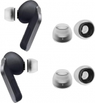 AZLA Max for Galaxy Buds 4 Pro & Galaxy Buds 3 Pro - Samsungi sertifitseeritud asendusk&otilde;rvaklapid, meditsiinilised silikoonist k&otilde;rvaklapid, r&otilde;hu v&auml;hendamise mugavus ja selge helifilter (2 paari) (must, ML)