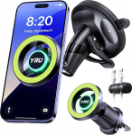 [T&otilde;eliselt t&auml;iustatud] YRU magnetiline auto telefoni hoidja armatuurlaua telefoni hoidja tuuleklaasi &otilde;huventilatsiooni kinnitus autole iPhone 16/15/14/13/12 Pro Max Plus jaoks