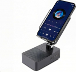 EDUPLINK Bluetooth-k&otilde;lar koos telefonihoidjaga, 270&deg; reguleeritav nutitelefoni statiiv, RGB-valgus, automaatne sidumine, k&auml;ed-vabad k&otilde;ned, &uuml;hilduv iPhone Samsung Android (must)