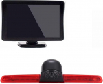 4,3-tolline TFT LCD HD monitor + tagurduskaamera komplekt: Tailgate Third 3rd Brake Light Tagasivaate kaamera Veekindel auto tagantvaate kaamera VW T6 Bus Transporter Business (1 Door) alates 2016 aasta