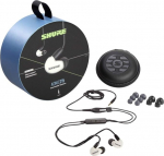 Shure AONIC 215 juhtmega heliisolatsiooniga k&otilde;rvaklapid, l&auml;bipaistev heli, &uuml;ks juht, k&otilde;rvasisesed, eemaldatav kaabel, kvaliteetne ja vastupidav, &uuml;hildub Apple ja Android seadmetega - valge