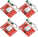 4 Pack GY-NEO6MV2 NEO-6M GPS moodul lennujuhtimismoodul pardal 3V-5V Super tugev keraamiline antenn, &uuml;hildub AR Duino ESP 32 Raspberry Pi EEPROM APM 2.5 (punane)