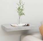 Konsolentisch aus Sonoma-Eiche, mehrschichtiges Holz mit Metallgestell, 75 x 22,5 x 75 cm, f&uuml;r Eing&auml;nge im Wohnzimmer, elegantes M&ouml;belst&uuml;ck mit ger&auml;umiger Tischplatte und verstellbaren F&uuml;&szlig;en,