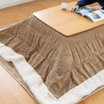 Corduroy Table 75cm Square koos Futon vaipk&uuml;ttega, Jaapani aknad, Tatami Coffee, 4 tk, Tabel + K&uuml;ttekeha + Tekk + Tekid (V&auml;rv : Green-B, Suurus : 75x75cm)