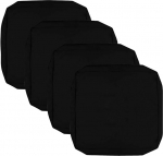 FLYMEI Patio padjakatted 24 x 24 x 4 tolli veekindel asenduspadi kate v&auml;ljas istmepadja kaitsja rotangist toolile diivanile must 4 Pack