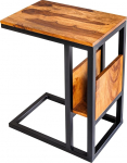 riess-ambiente.de Industrial Concierge k&uuml;ljelaud 45 cm Sheesham Wood Stone Finish kohvilaud
