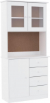 vidaXL Highboard Alta White 77 x 35 x 165 cm massiivne m&auml;nnipuit