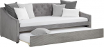 Homestyle4u Diivanvoodi voodikastiga pikendatav diivanvoodi Cord Hall polsterdatud voodi 90 x 200 cm K&uuml;lalisvoodi p&auml;evavoodi toode 2594