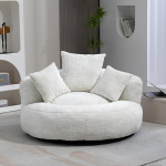 Soweiz Diivan Vastupidav mugavus Lounger High Back Bean Bag Chair Diivan kolme padjaga t&auml;iskasvanutele ja lastele, &uuml;he m&auml;ngimise diivan tool magamistoas, kontoris (beež)
