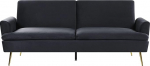 Beliani Modern 3-kohaline diivan Velvet Fabric Black Vettre