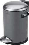 Fackelmann Paris Pedal Bin 3L Urban Grey - Elegantne pr&uuml;gikast tumehallis toonis, integreeritud kotihoidja, 2 k&auml;epidet, sobib vannituppa ja k&uuml;laliste tualettruumi.
