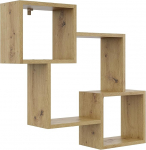 Dekoratiivne seinariiul 3 riiuliga, 78 x 71 x 18 cm, Skandinaavia modernne disain, elutuppa, k&ouml;&ouml;ki, kontorisse, magamistuppa, vannituppa, rippuv riiul esitlemiseks, raamaturiiul (Artisan)