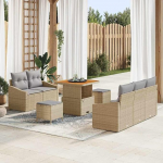 Homgoday Garten-Sofa-Set 8 tk Beige und Hellgrau 80 x 80 x 71 cm Diivan Gartenm?Bel Model3364547