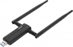 WiFi 6 USB 3.0 adapter lauaarvutile, AX5400M traadita WiFi adapter kolmekordse sagedusalaga 6GHz 5GHz 2.4GHz traadita v&otilde;rguadapter kahe 6 Dbi antenniga, toetab 11, 10