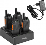 PTTalky PR2 PMR446 Walkie Talkie Set Raadio tasuta pikamaa 16 kanaliga VOX Walkie Talkie t&auml;iskasvanutele ja perekonnale 4-kohaline pakett