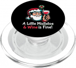 A Litttle Mistletoe & Wine is Fine Lustiger Weihnachtsmann PopSockets PopGrip f&uuml;r MagSafe