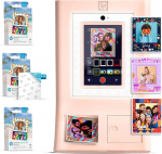 HP Sprocket Photo Box Machine Instant v&auml;rviline fotoprinter (roosa) paberipakett + tsink 3,5 x 4,25-tolline tsink isekleepuv fotopaber (300 lehte)