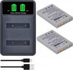 2 Pack ENEL5 EN-EL5 aku koos sisseehitatud USB-laadijaga Nikon Coolpix P90 P80 P500 P520 P510 P6000 P530 P3 P4 P100 Coolpix S10 P5000 P5100 kaamerale